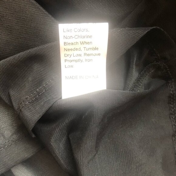 NWOT Sheer  Long Sleeve Blouse Black Ladies Med - Picture 6 of 7